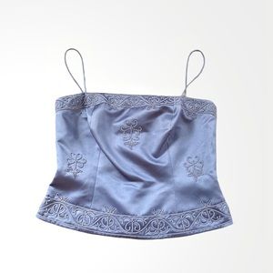 Vintage Y2K Princess Shimmery Embroidered Bustier